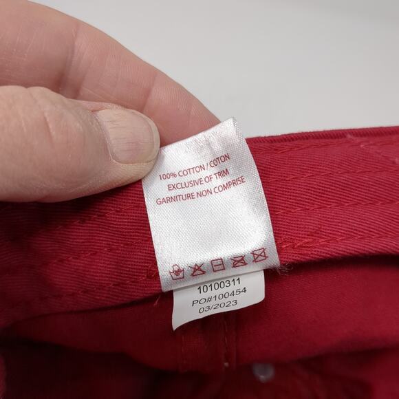 Canada Flag Slideback Baseball Cap Red One Size Adjustable Embroidered 6 Panel - Picture 10 of 10